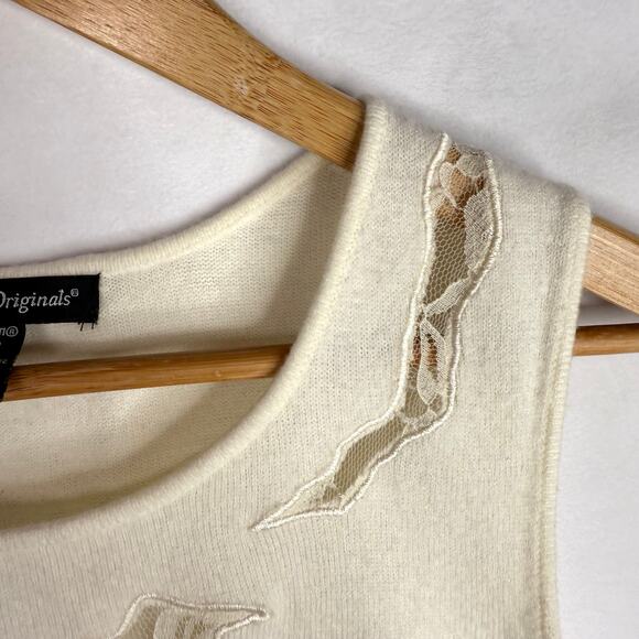 Vintage Designers Originals Cream Luxelon Tank Top PS - Picture 6 of 12